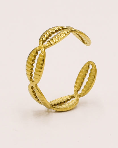 18k Gold plated seashell ring
