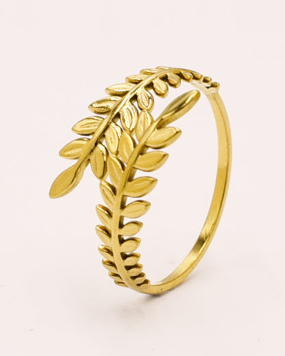 18k Gold plated olive ring