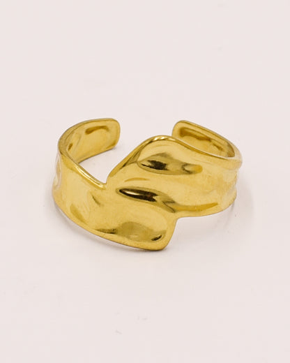 18k Gold plated flow ring