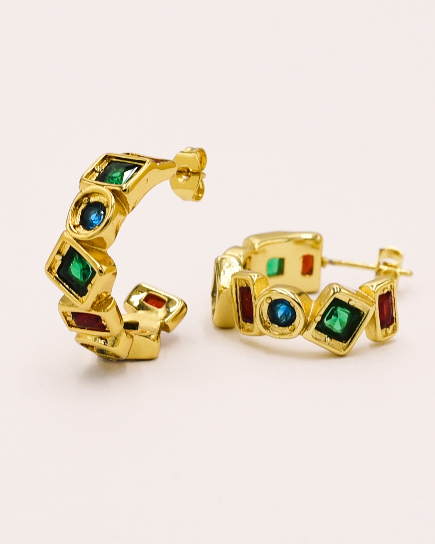 18k Gold plated aurora hoops