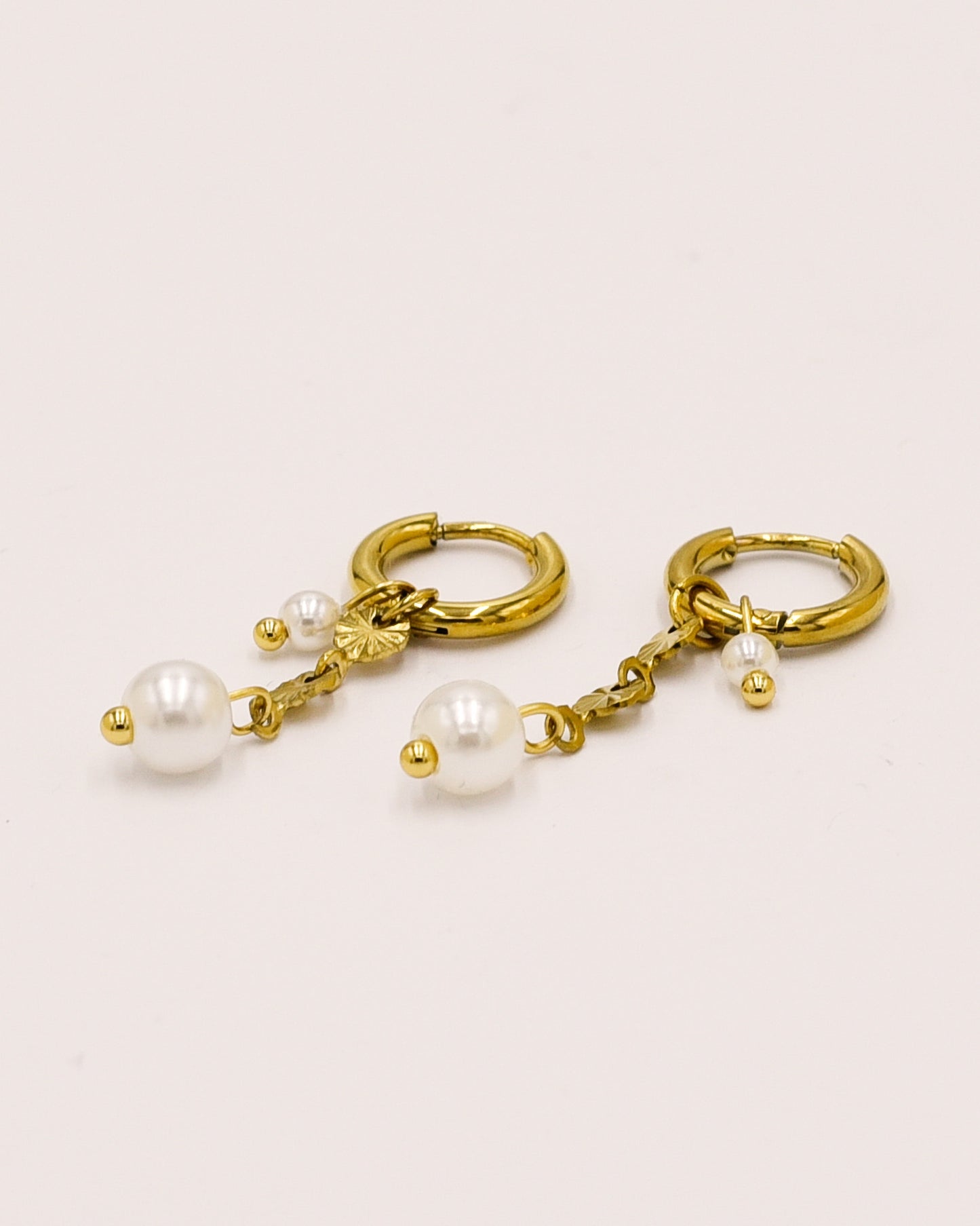 18k Gold plated pearl earrings