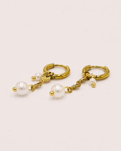 18k Gold plated pearl earrings