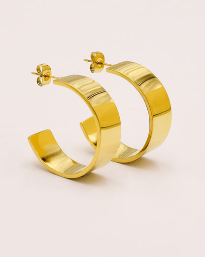 18k Gold plated chunky earrings