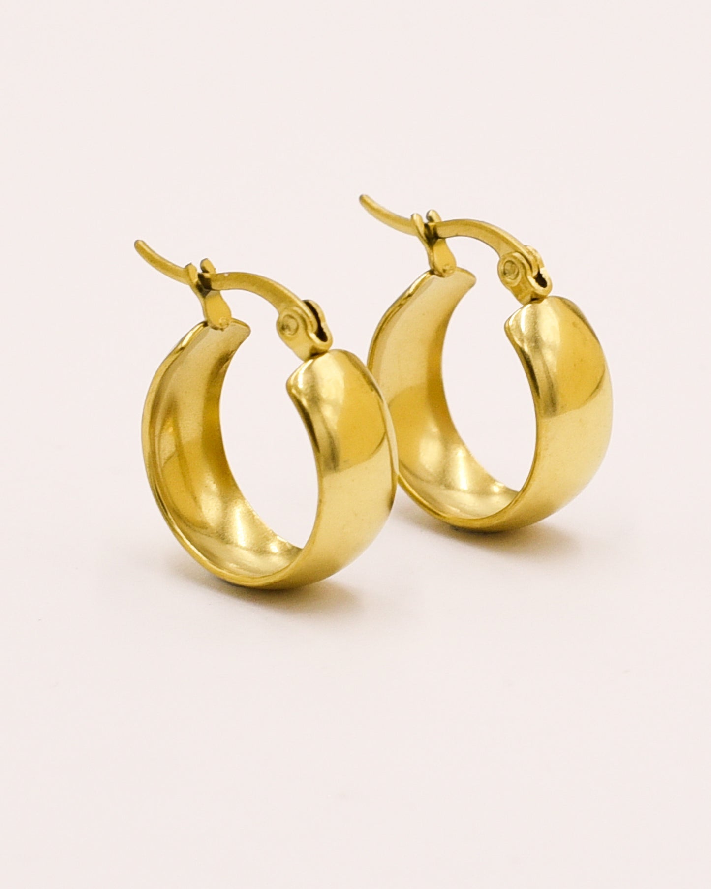 18k Gold plated small chunky earrings