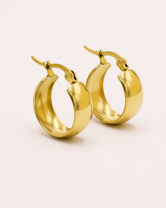 18k Gold plated small chunky earrings