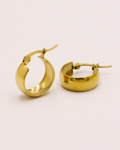 18k Gold plated small chunky earrings