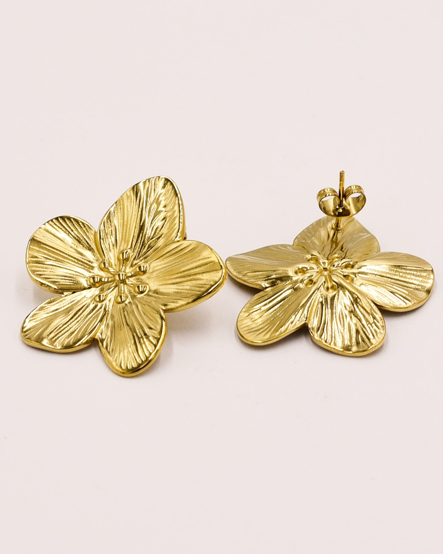 18k gold plated flower earrings