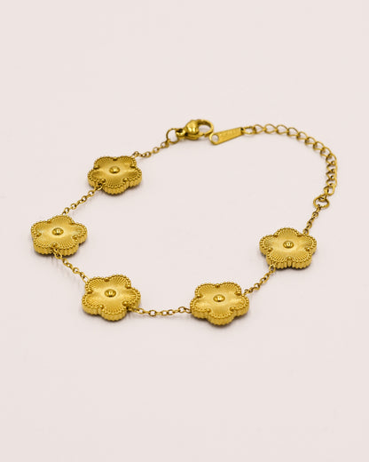 18k Gold plated flower bracelet
