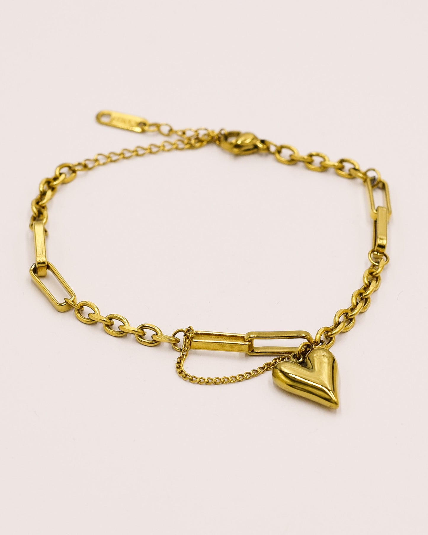 18k Gold plated heart bracelet