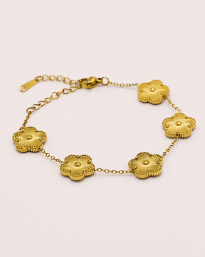 18k Gold plated flower bracelet