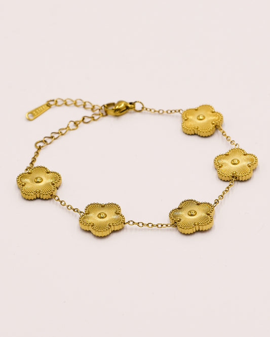 18k Gold plated flower bracelet