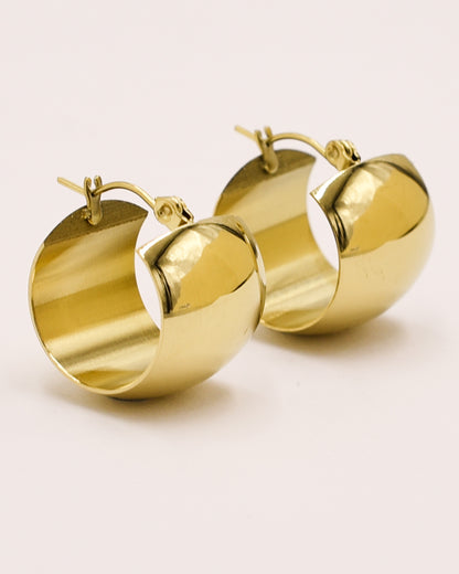 18k Gold plated huggies