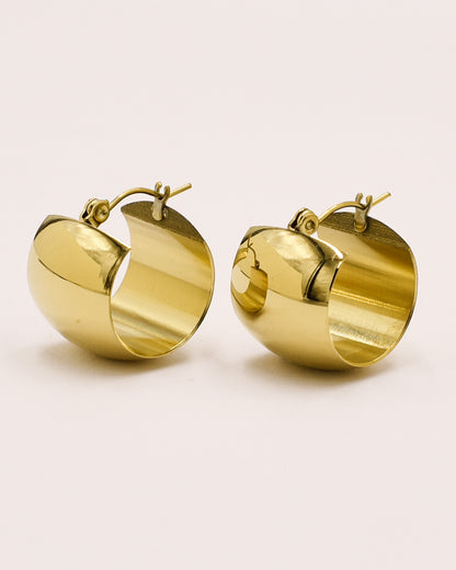 18k Gold plated huggies