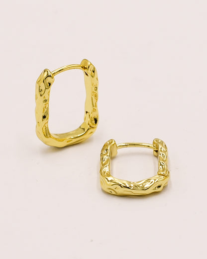 18k Gold plated twist earrings