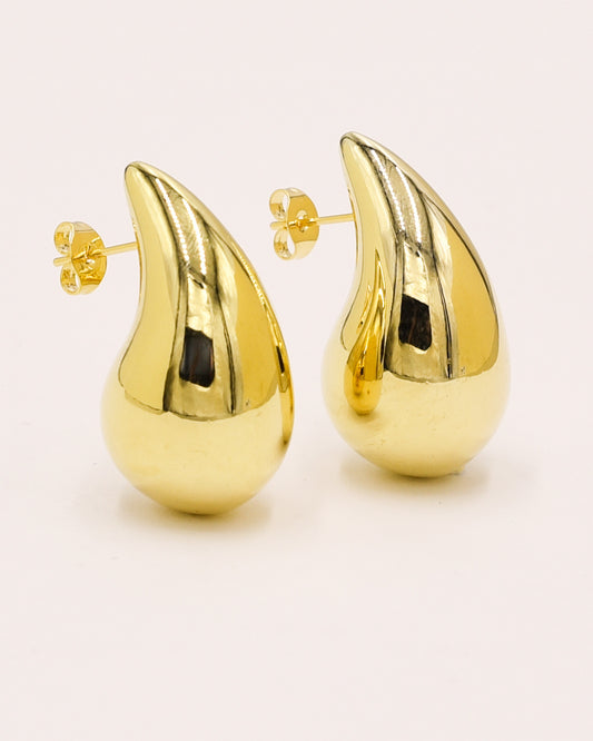18k Gold plated tear earrings