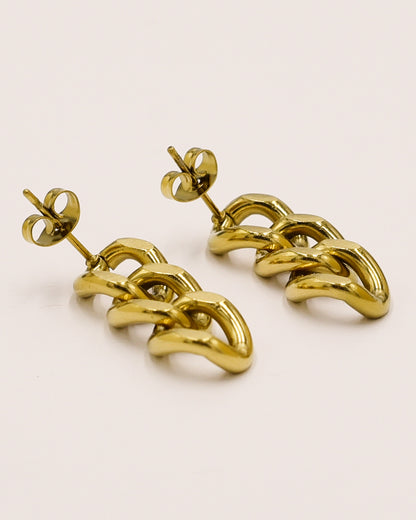 18k Gold plated chain earrings