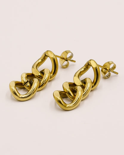 18k Gold plated chain earrings