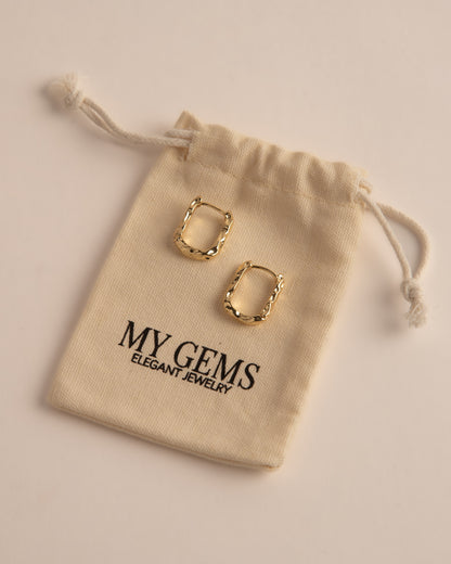 18k Gold plated twist earrings