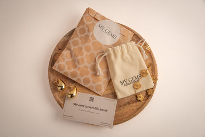 18k Gold plated huggies