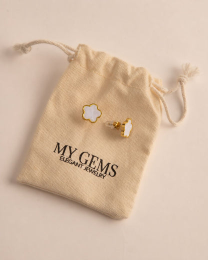 18k Gold plated pearly earrings
