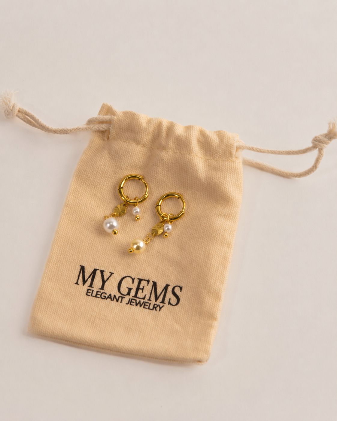 18k Gold plated pearl earrings