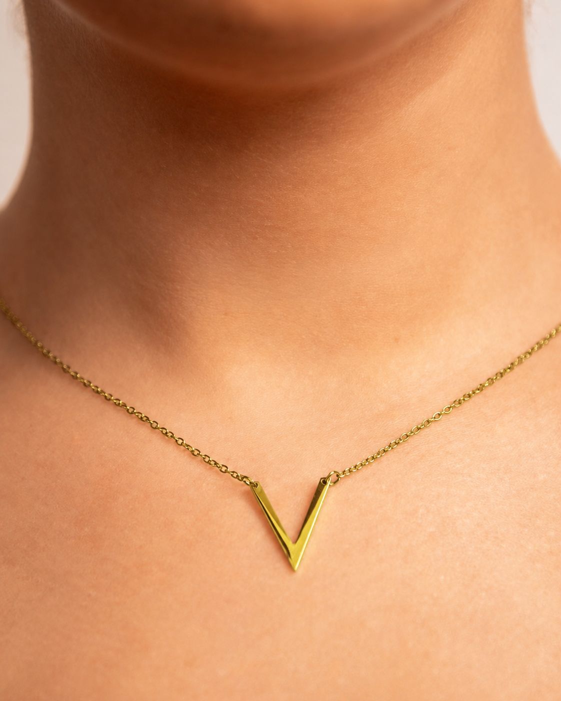 18k Gold plated V-necklace
