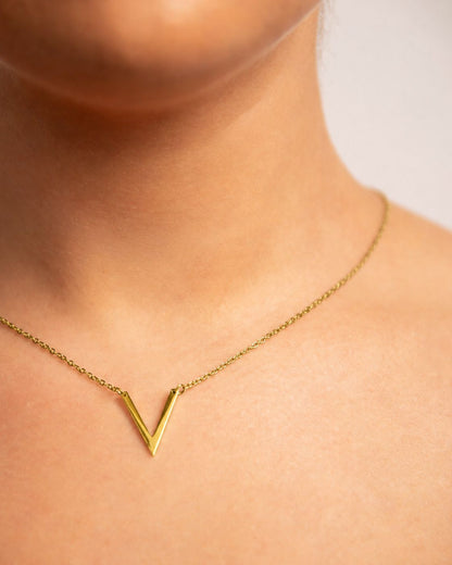 18k Gold plated V-necklace