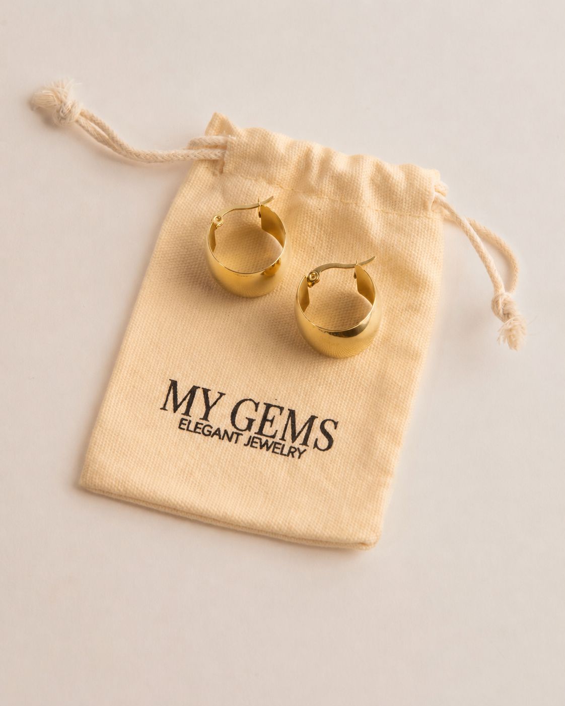 18k Gold plated huggies