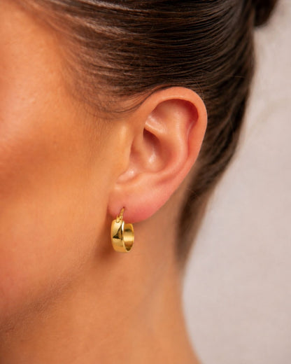 18k Gold plated small chunky earrings