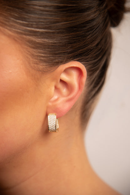 18k Gold plated big zirkonia earrings