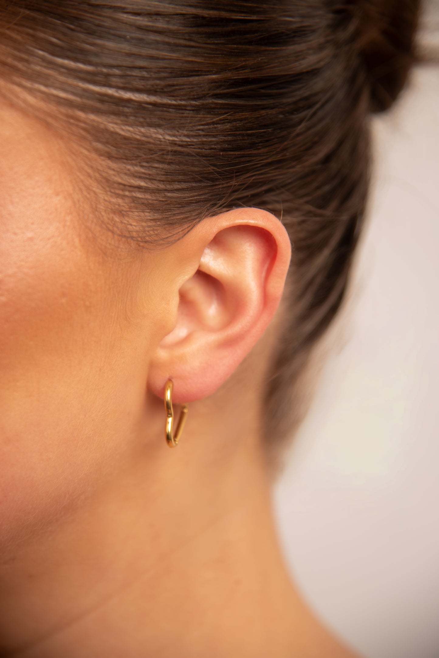 18k Gold plated full heart earrings