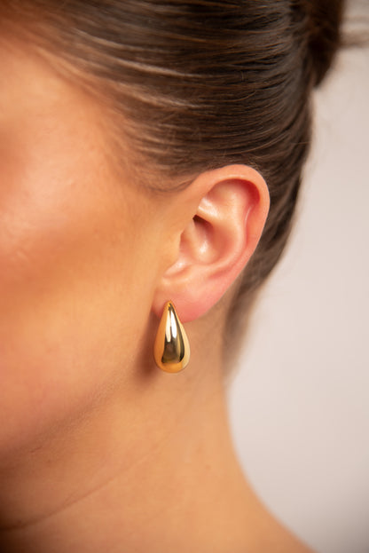 18k Gold plated tear earrings