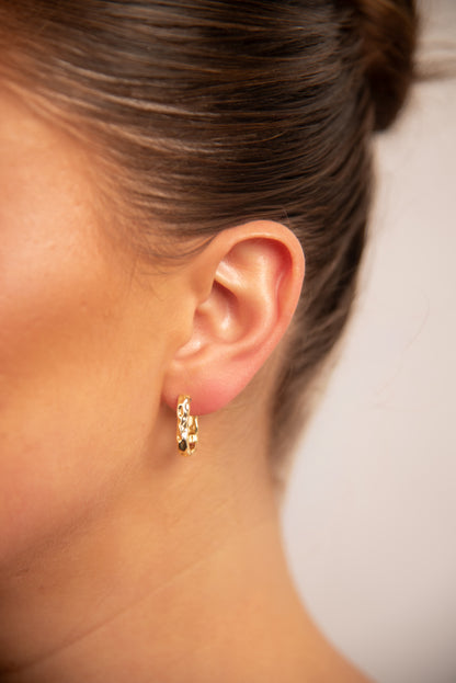 18k Gold plated twist earrings