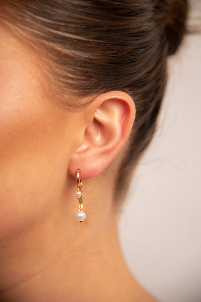 18k Gold plated pearl earrings
