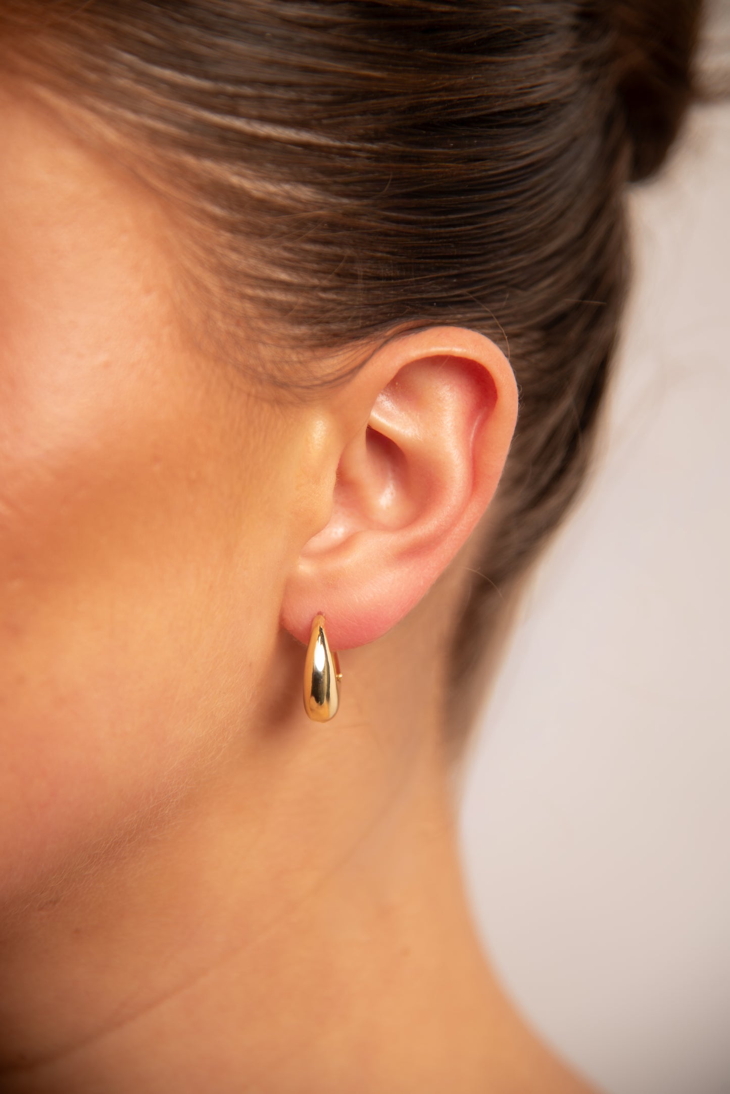 18k Gold plated small oval earrings