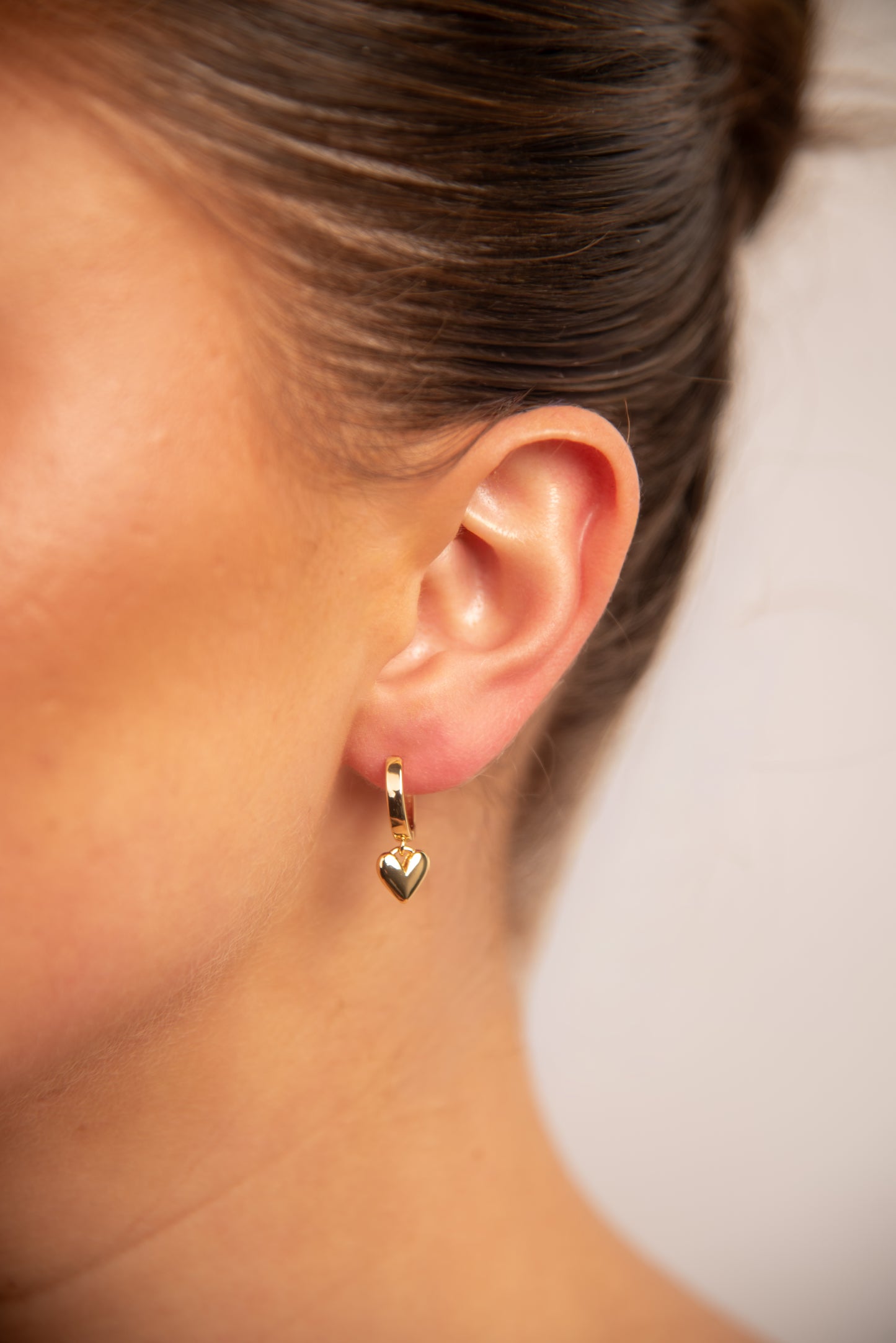 18k Gold plated heart earrings