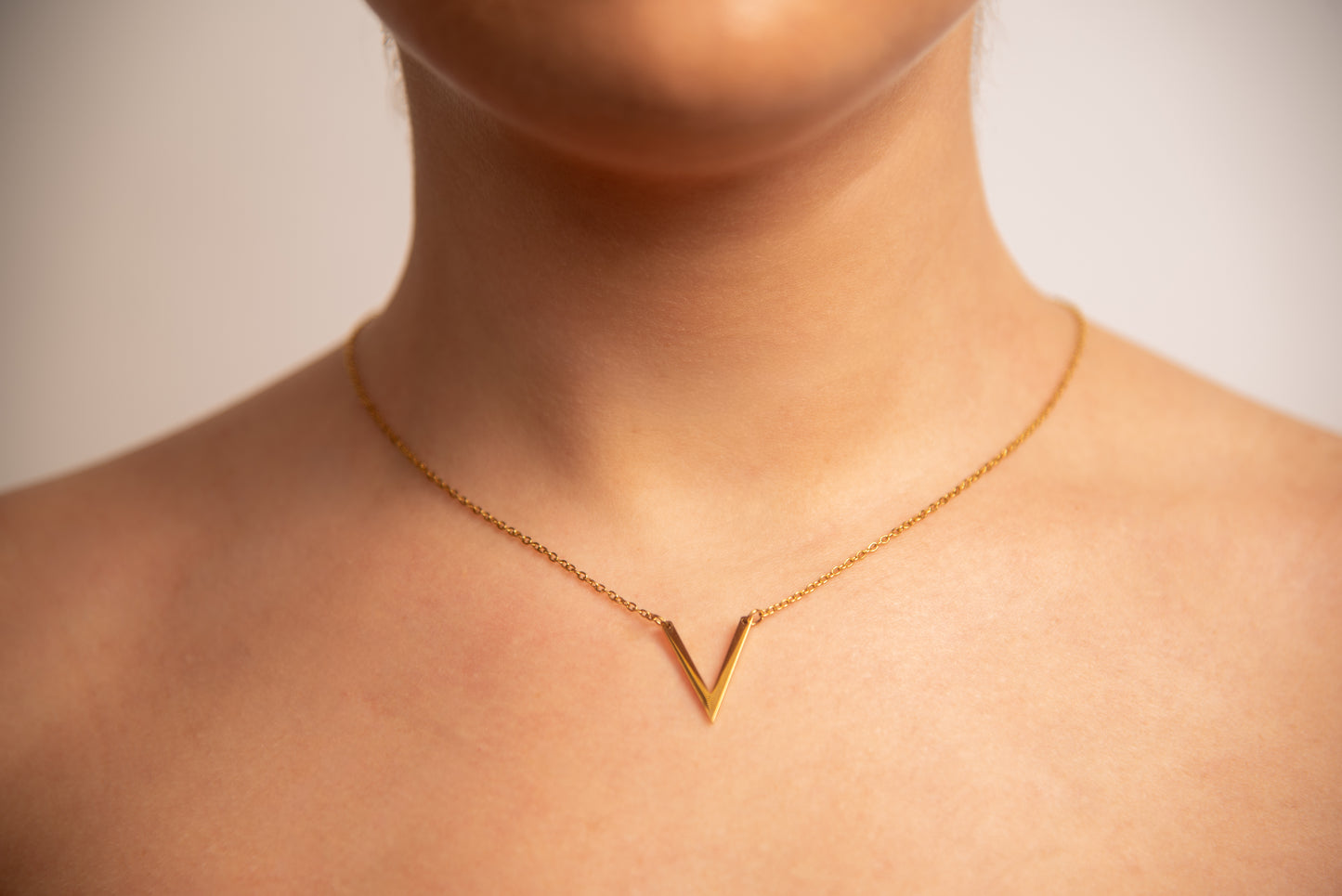 18k Gold plated V-necklace