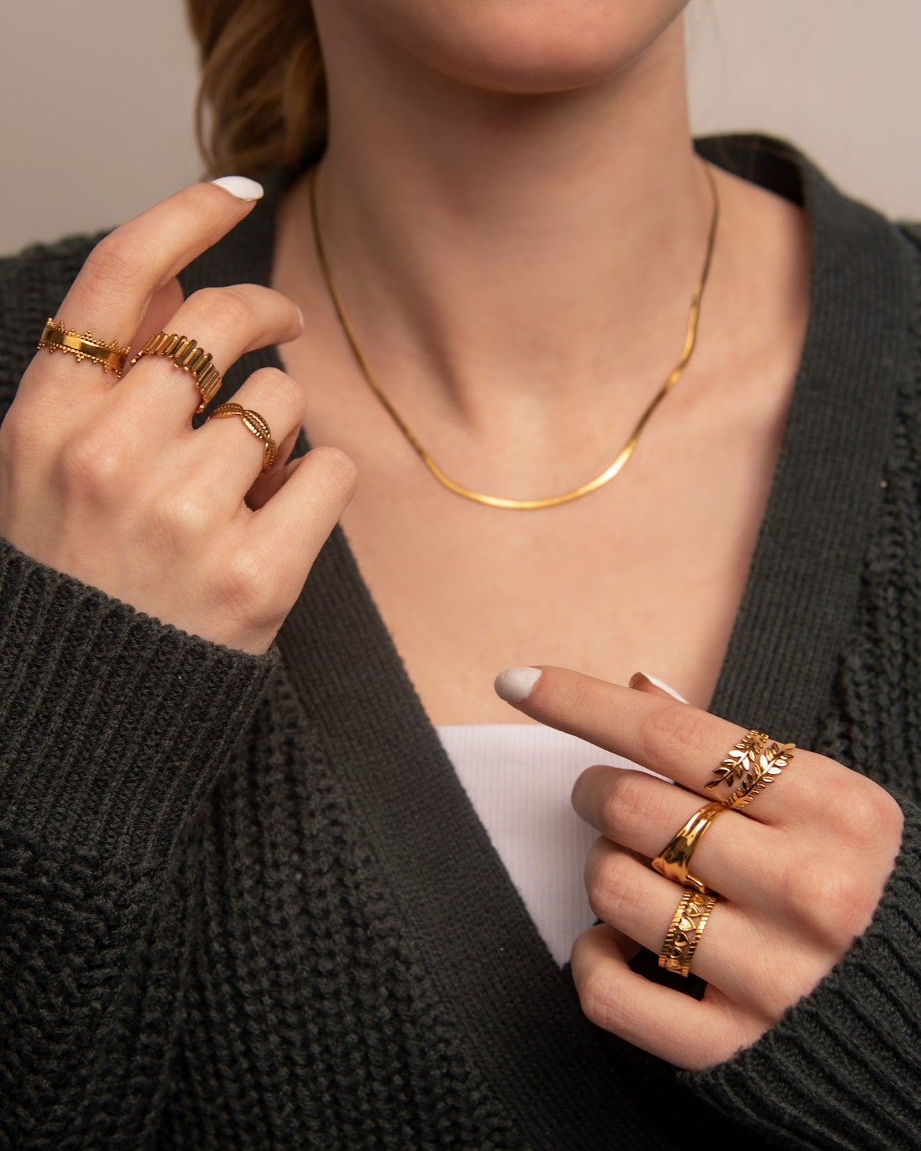 18k Gold plated fine necklace