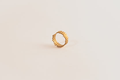 18k Gold plated city ring