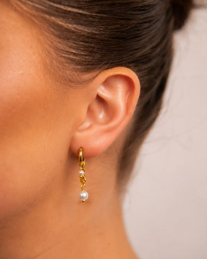 18k Gold plated pearl earrings
