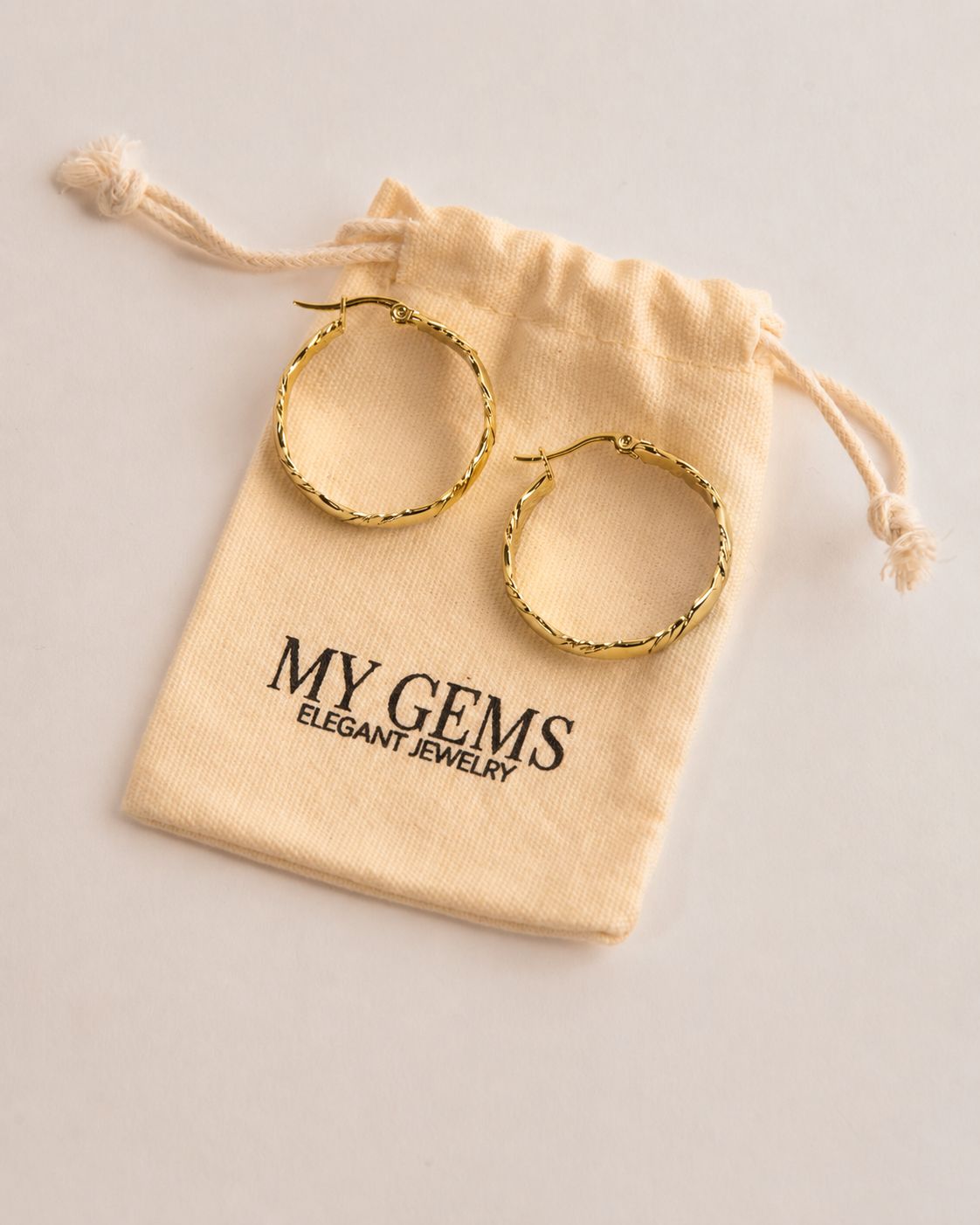 18k Gold plated slim flat hoops